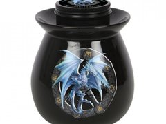 Set ceara parfumata de soia, wax melt si lampa aromaterapie Dragonul Yule - Anne Stokes